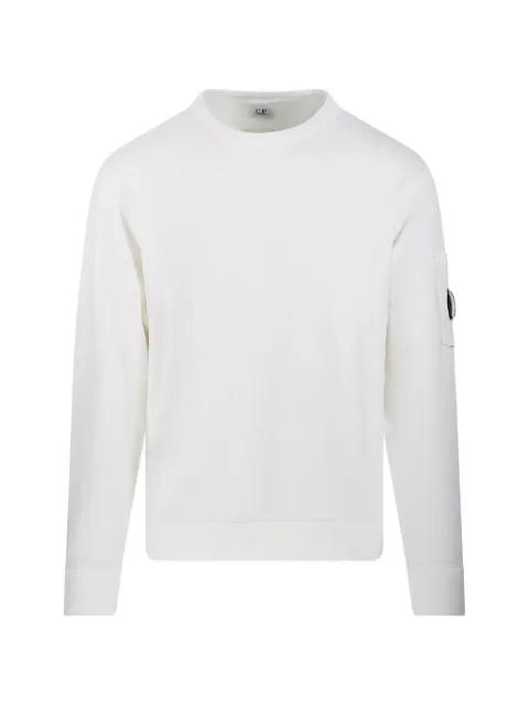 lens-sleeve crewneck cotton sweatshirt by C.P. COMPANY