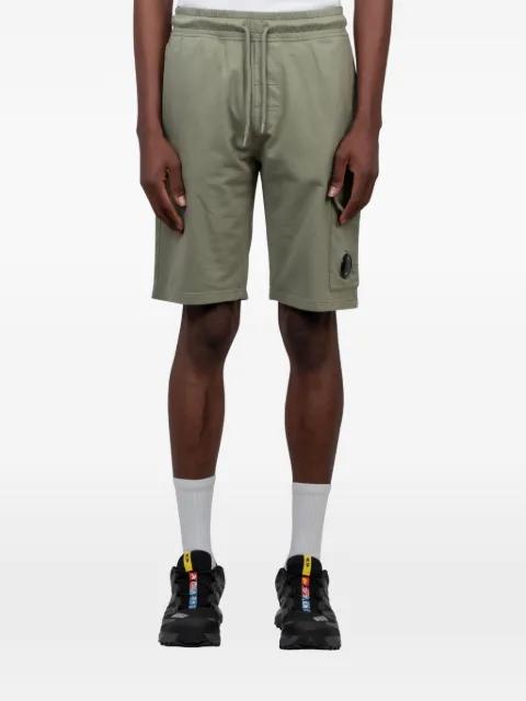light fleece cargo Lens sweatshorts by C.P. COMPANY