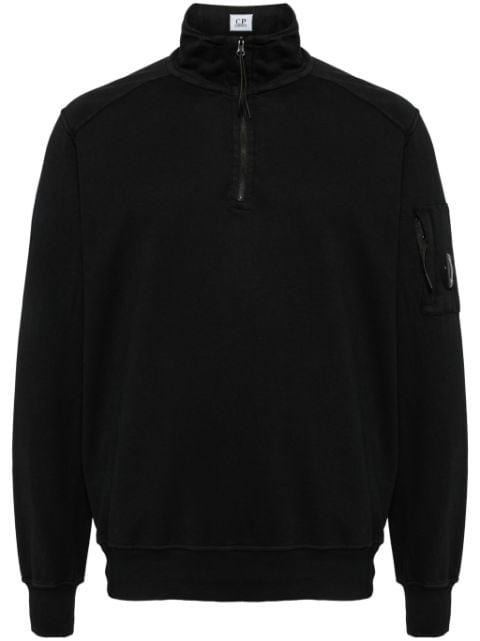 light-fleece half-zip sweatshirt by C.P. COMPANY