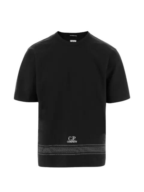 logo-detail cotton T-shirt by C.P. COMPANY
