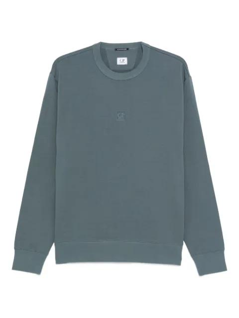 logo-detail crew-neck sweatshirt by C.P. COMPANY