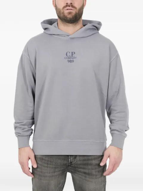 logo-detail hoodie by C.P. COMPANY