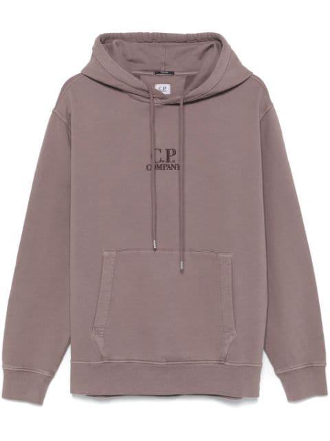 logo-embroidered hoodie by C.P. COMPANY