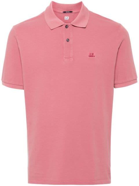 logo-embroidered polo shirt by C.P. COMPANY