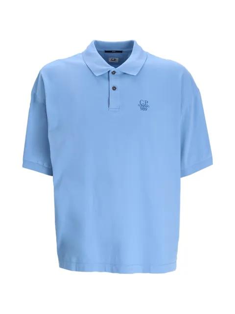 logo-embroidered polo shirt by C.P. COMPANY