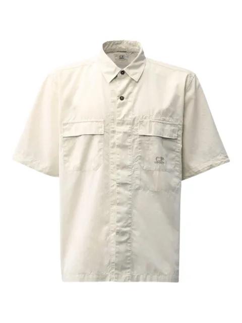 logo-embroidered shirt by C.P. COMPANY
