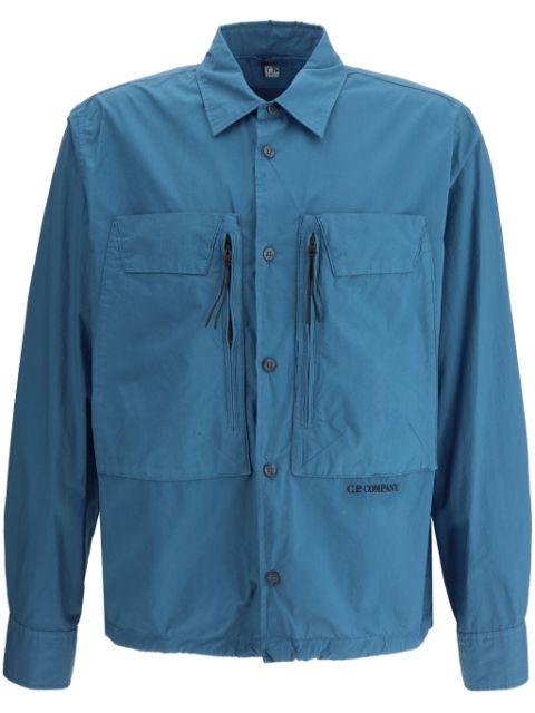 logo-embroidered shirt by C.P. COMPANY