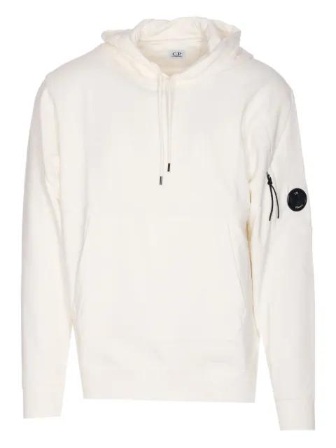 logo-patch cotton hoodie by C.P. COMPANY