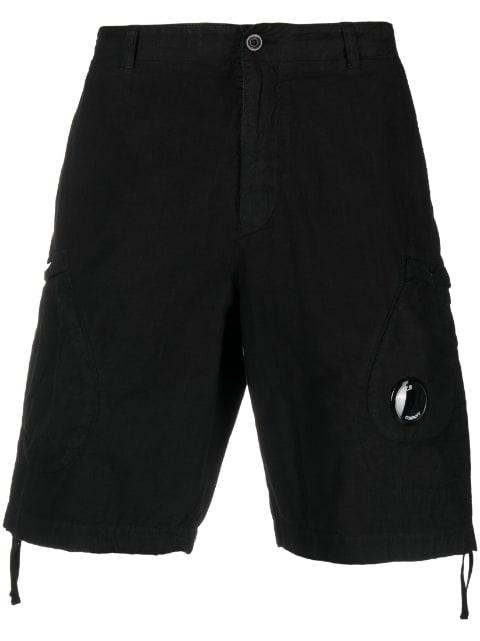 logo-patch cotton shorts by C.P. COMPANY
