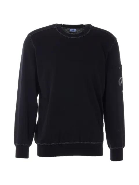 logo-patch crew-neck sweater by C.P. COMPANY