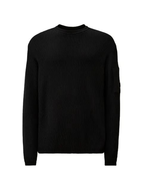 logo-patch crew-neck sweater by C.P. COMPANY