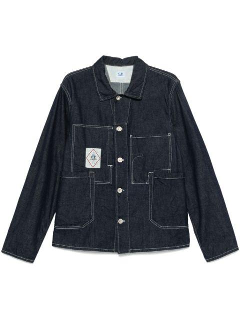 logo-patch denim jacket by C.P. COMPANY