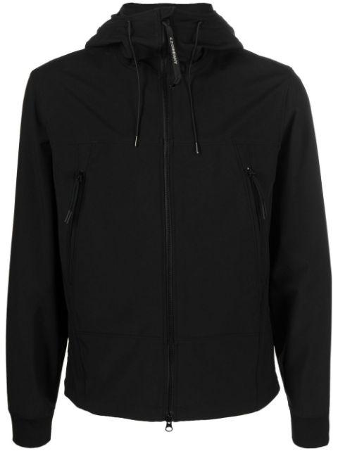 logo-patch hoodied jacket by C.P. COMPANY