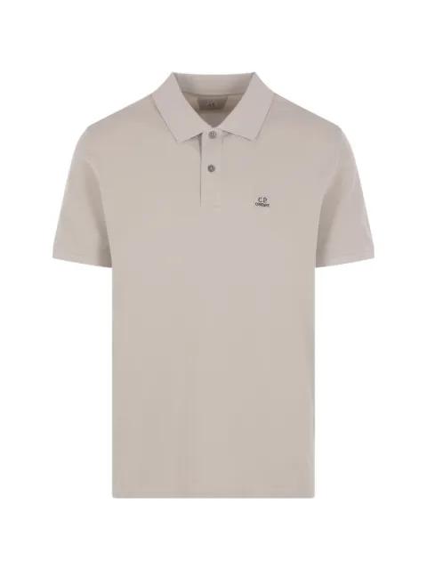 logo-patch polo shirt by C.P. COMPANY