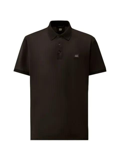 logo-patch polo shirt by C.P. COMPANY