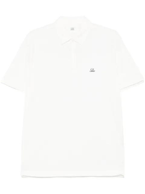 logo-patch polo shirt by C.P. COMPANY