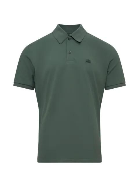 logo-patch polo shirt by C.P. COMPANY