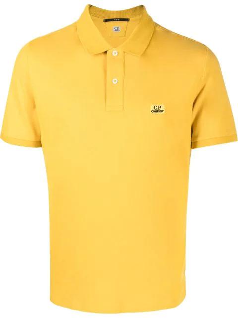 logo-patch polo shirt by C.P. COMPANY