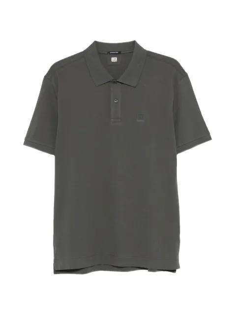 logo-patch polo shirt by C.P. COMPANY
