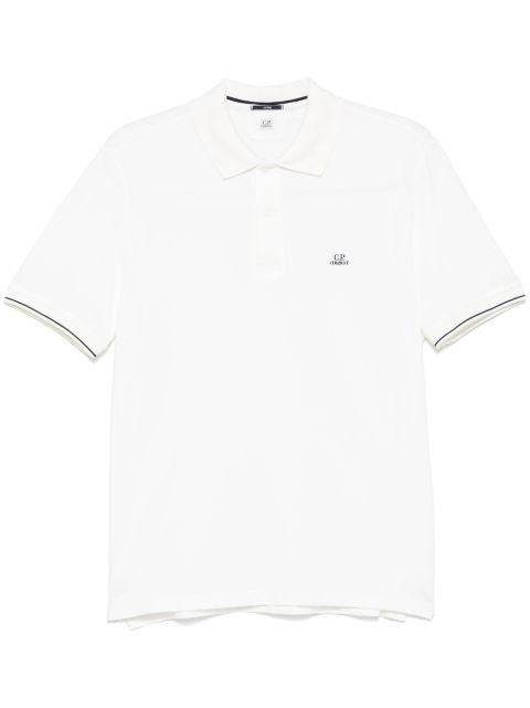 logo-patch polo shirt by C.P. COMPANY