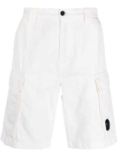 logo-plaque cargo shorts by C.P. COMPANY