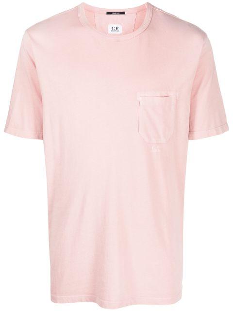 logo-print cotton T-shirt by C.P. COMPANY
