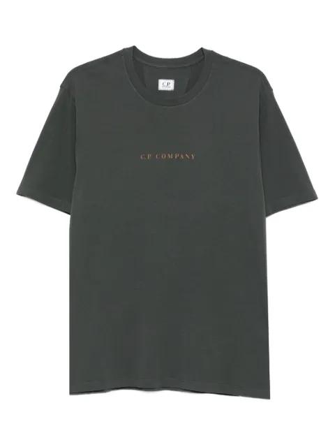 logo-print cotton T-shirt by C.P. COMPANY