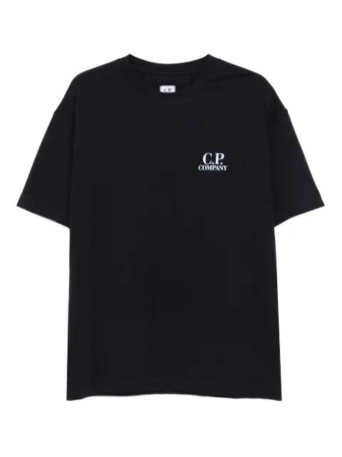 logo-print cotton T-shirt by C.P. COMPANY