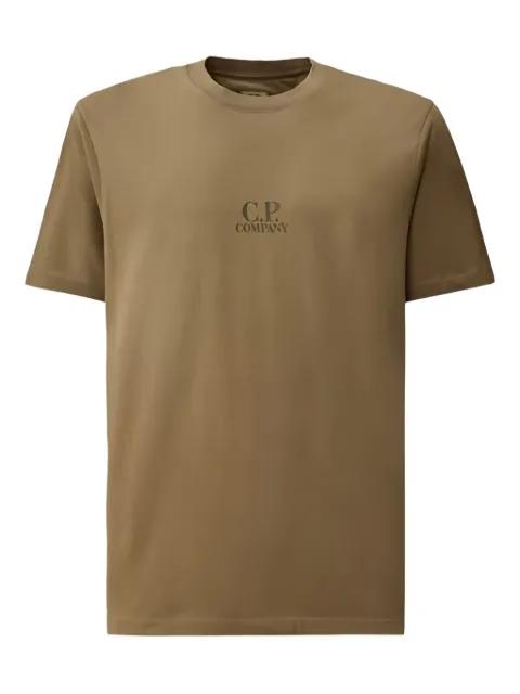 logo-print cotton T-shirt by C.P. COMPANY