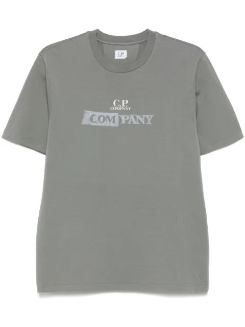 logo-print jersey T-shirt by C.P. COMPANY