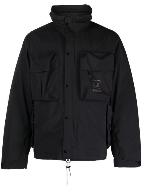 logo-print two-pocket windbreaker by C.P. COMPANY