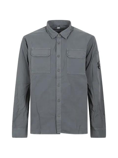 organic gabardine long-sleeve Lens shirt by C.P. COMPANY