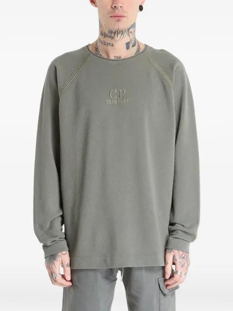 pigment-dyed mock-neck sweatshirt by C.P. COMPANY