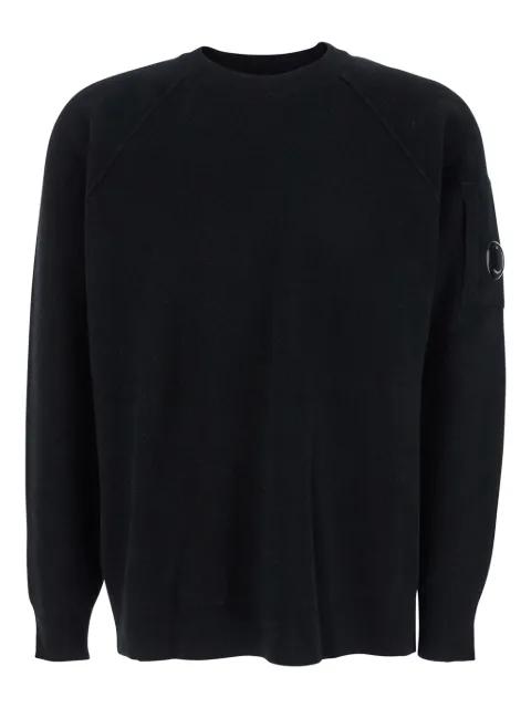 raglan-sleeve Lens-pocket sweater by C.P. COMPANY