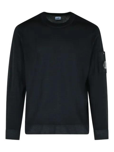 ribbed crew-neck pocket sweater by C.P. COMPANY