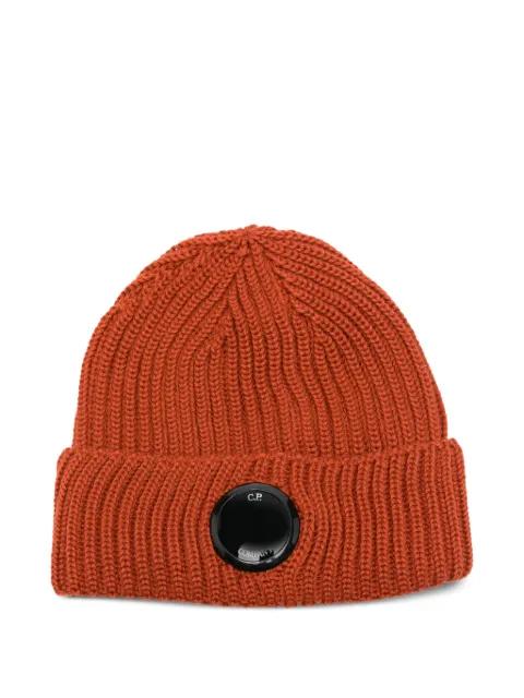 ribbed lens-detail beanie by C.P. COMPANY