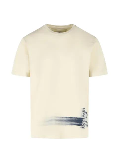 ribbed-neck graphic T-shirt by C.P. COMPANY