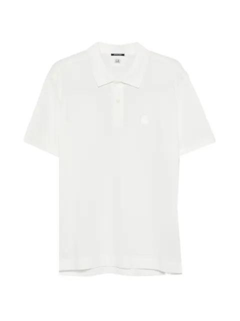 short-sleeve logo-patch polo shirt by C.P. COMPANY