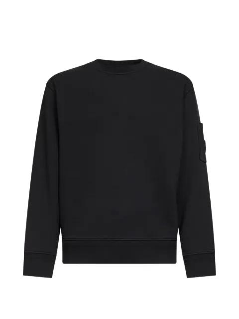 snap-buttoned patch crew-neck sweatshirt by C.P. COMPANY