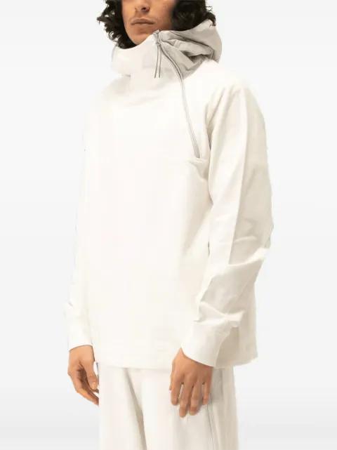 zip-front hoodied sweatshirt by C.P. COMPANY