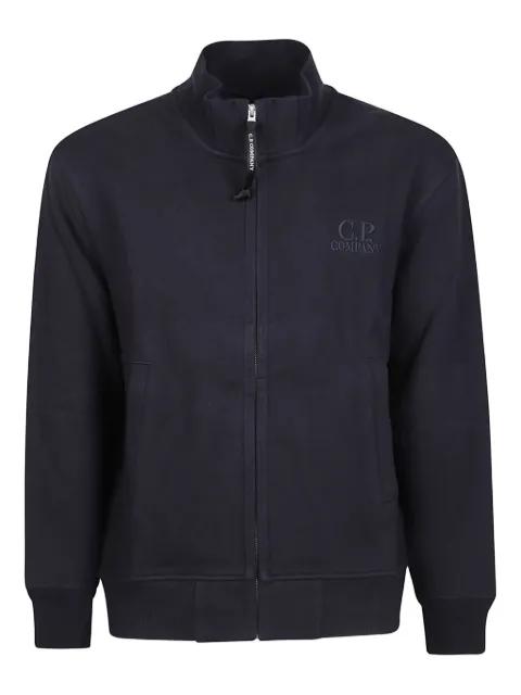 zip-neck cotton sweatshirt by C.P. COMPANY