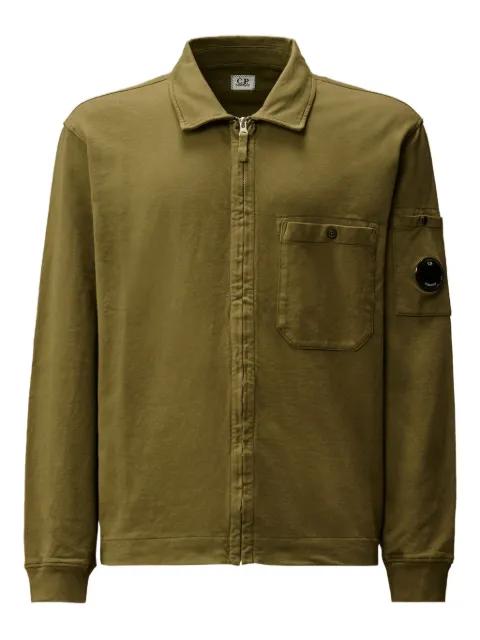 zip-pocket cotton overshirt by C.P. COMPANY
