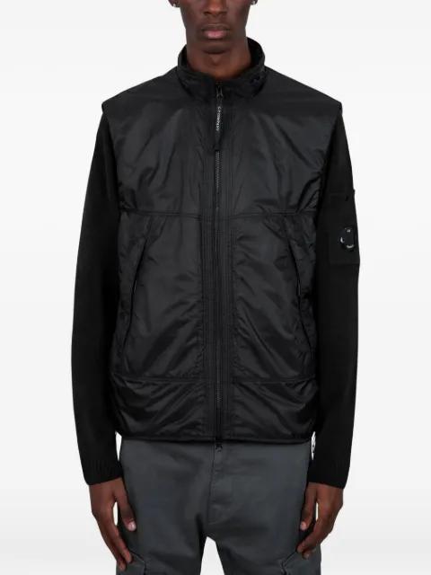zip-up logo-detail gilet by C.P. COMPANY