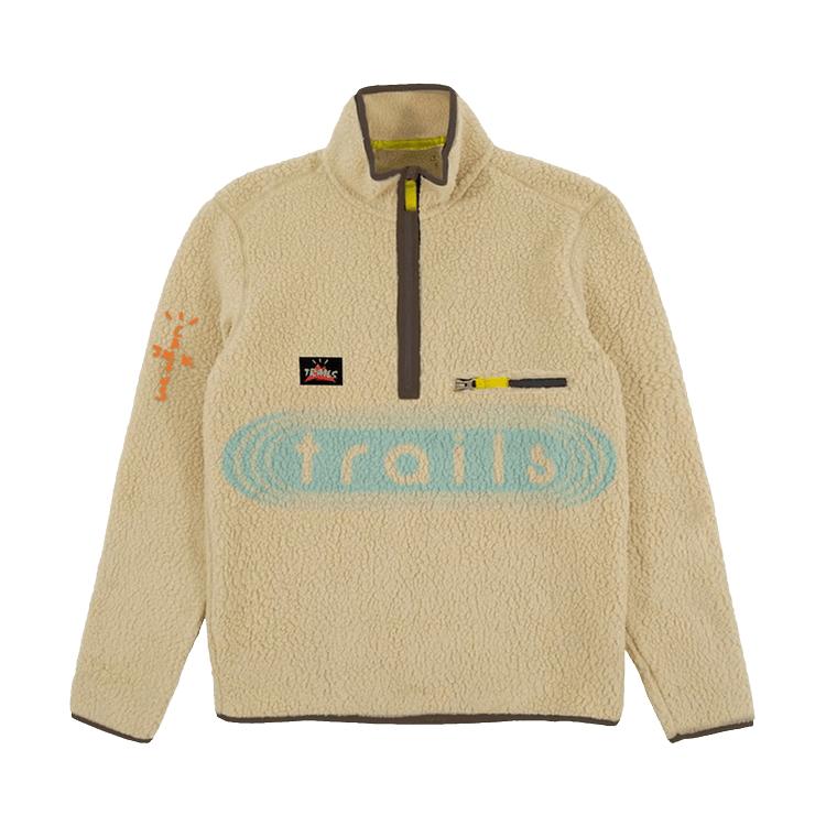 Cactus Jack by Travis Scott Trails Half-Zip Sherpa Pullover 'Cream' by CACTUS JACK BY TRAVIS SCOTT Cactus Jack by Travis Scott Trails Half-Zip Sherpa Pullover 'Cream' by CACTUS JACK BY TRAVIS SCOTT