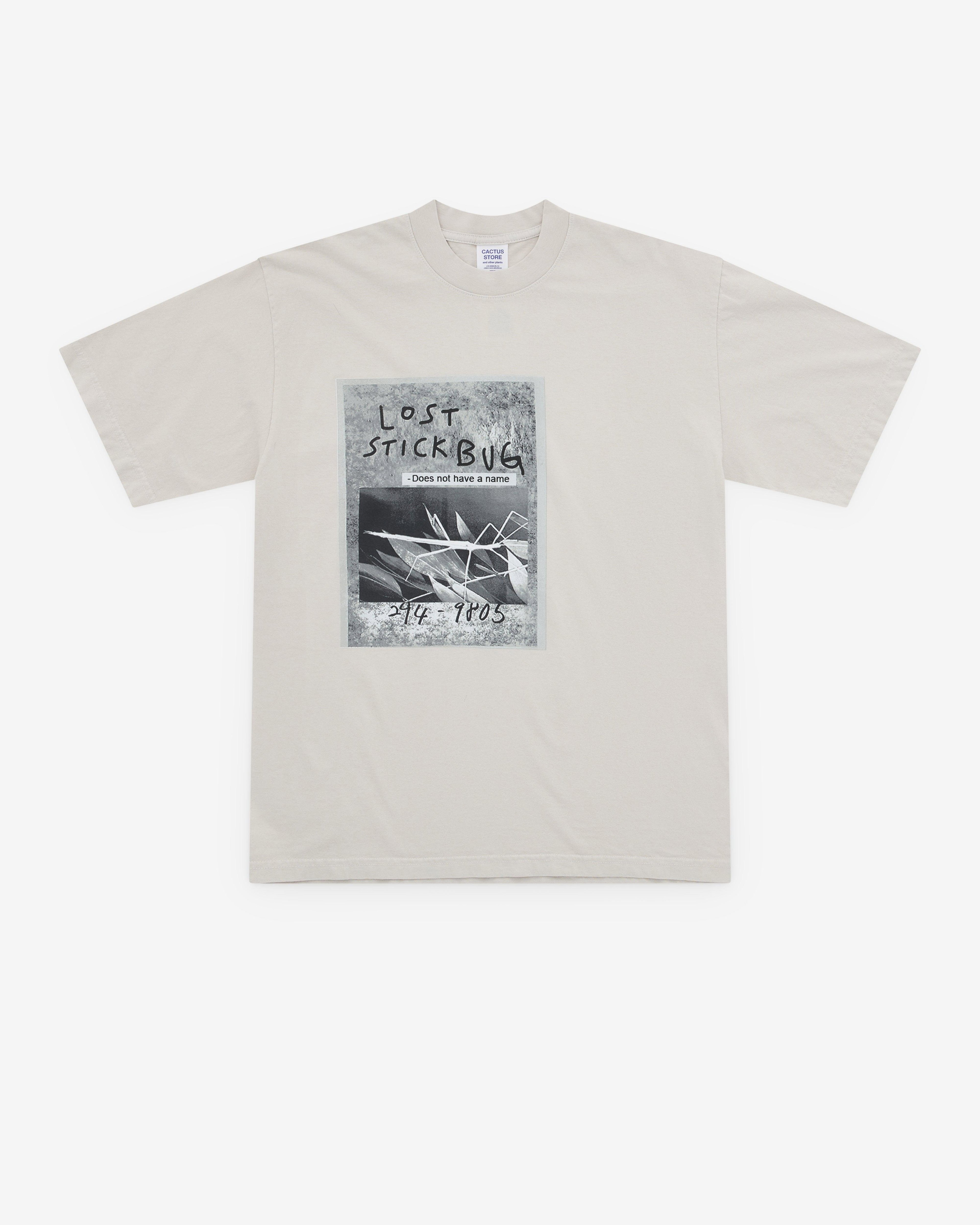 Cactus Store - Men’s Lost Stick Bug T-Shirt - (Cement) by CACTUS STORE