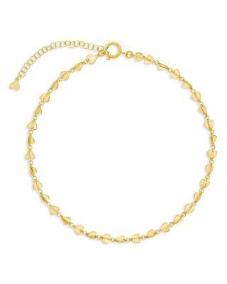 18K Yellow Gold Endless Wings of Love Folded Heart Choker Necklace by CADAR