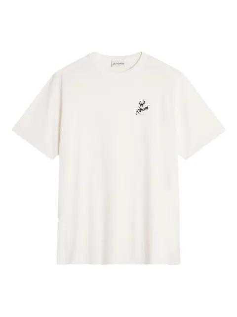 embroidered logo T-shirt by CAFE KITSUNE