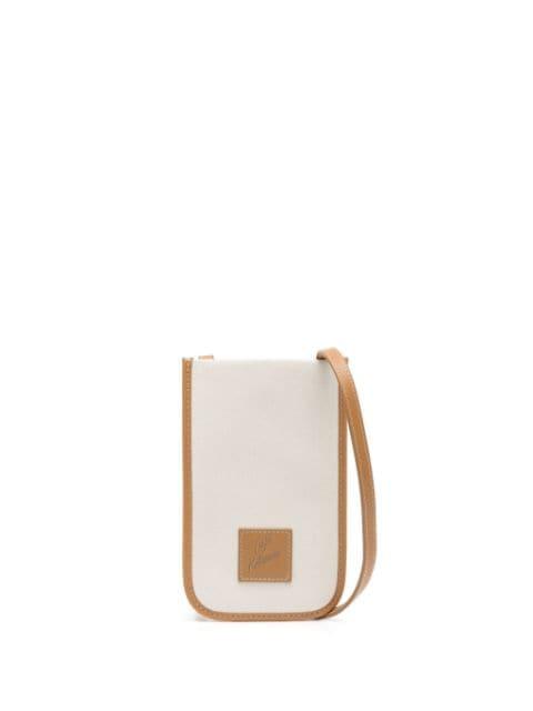 logo-appliqué canvas shoulder bag by CAFE KITSUNE