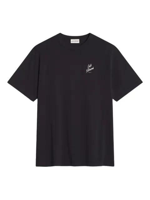 logo-embroidered cotton T-shirt by CAFE KITSUNE