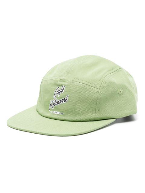 logo-print cotton cap by CAFE KITSUNE